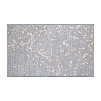 Tapis bleu lavable à la machine