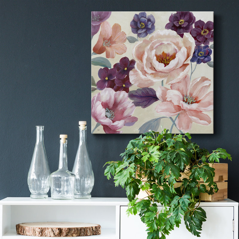 Douce romance - peinture sur toile tendue, H 16 po x l 16 po x P 1 po