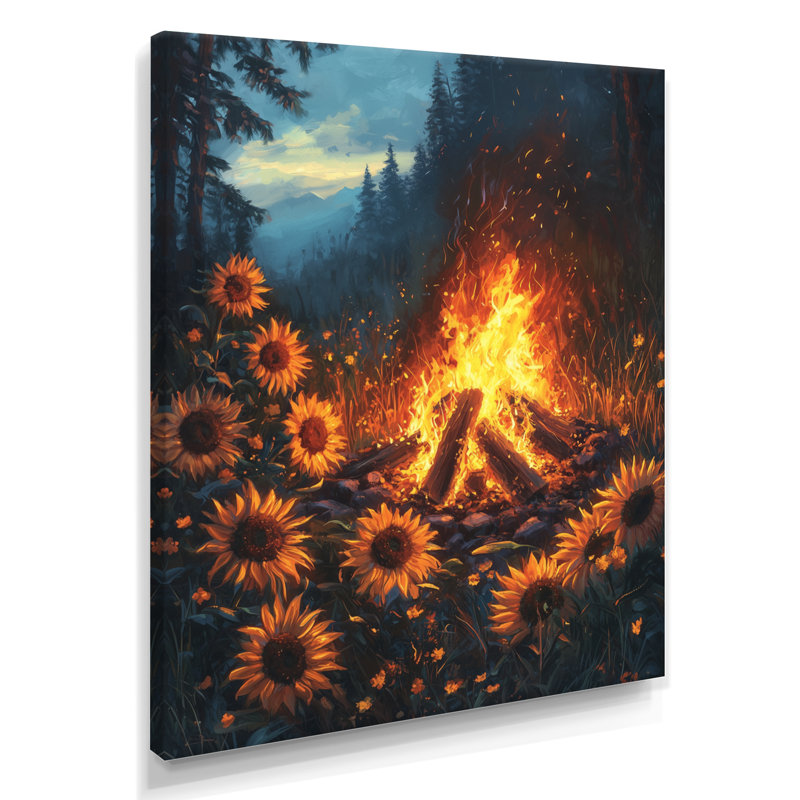 Dorus - art mural sur toile florale, H 40 po x l 30 po, Toile tendue, Ne s’applique pas