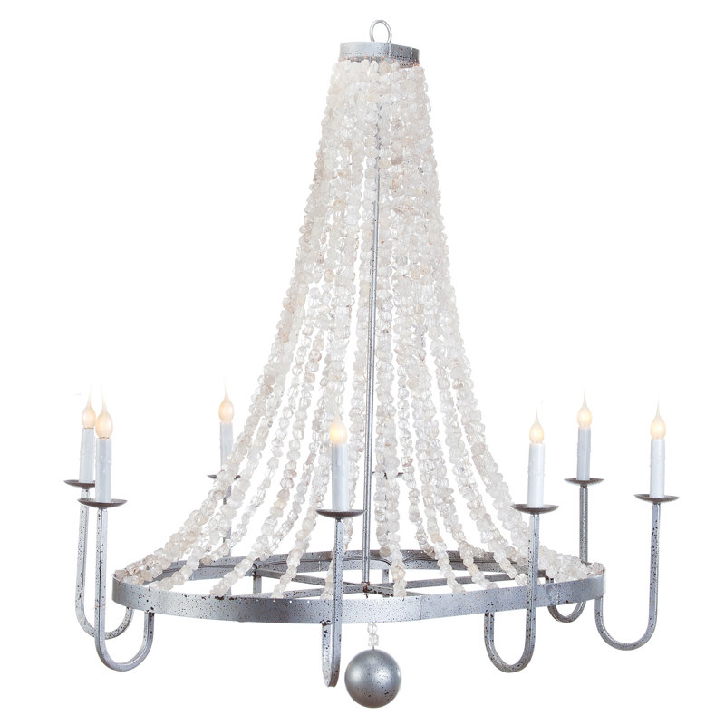 Lustre ovale en cristal de quartz