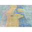 Tapis oriental multicolore transitionnel 8 X 11 de conception unique