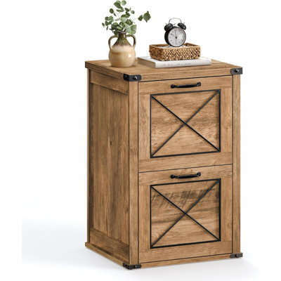File Cabinet, Filing Cabinet with 2 File Drawers, Printer Stand, Fit A4, Letter Size, Hanging File Folders, Modern Farmhouse Style, for Home Office, H by Gracie Oaks