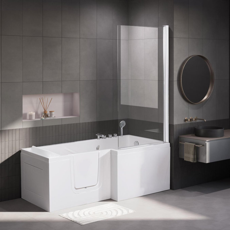 Coniston 1700mm x 855mm Freestanding Acrylic Bathtub, Right