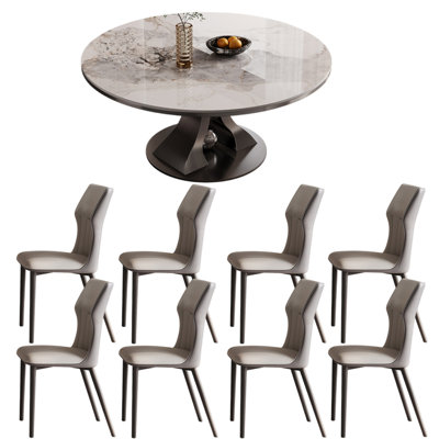 Modern simple high-end round dining table sets
