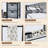 Acacia Wood Garment Racks With Shelves, 2 Wicker Drawers, 4 Hooks, Heavy Duty Closet Organizer For Hanging Clothes, Freestanding Wardrobe Rack, Light Gray-1184979567