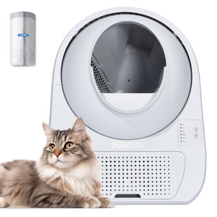 Bac à litière autonettoyant CATlinK pour chats multiples - grande capacité, double contrôle des odeurs, compatible avec les animaux de compagnie de 3,5 à 22 lb (version jeune)