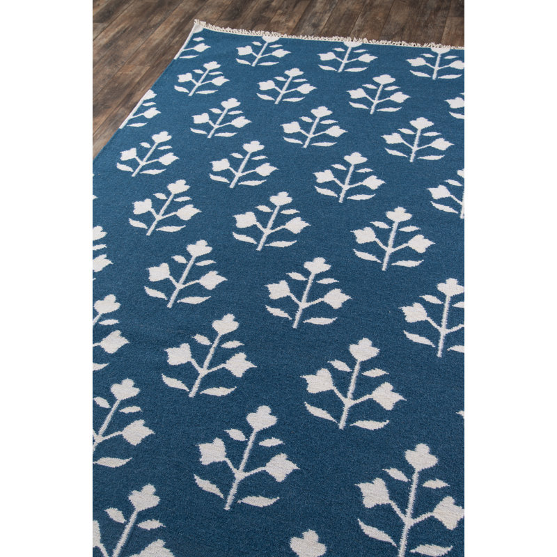 Thompson Flatweave Wool Floral Area Rug, Rectangle 7'6" x 9'6"