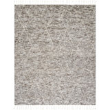 Camille Hand Knotted Wool Geometric Area Rug in Gray