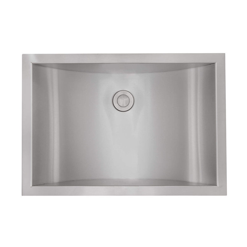 Ruvati 20 x 14 inch Semi-Recessed Drop-in Topmount Brushed Stainless Steel Rectangular Bathroom Sink -, Stainless Steel