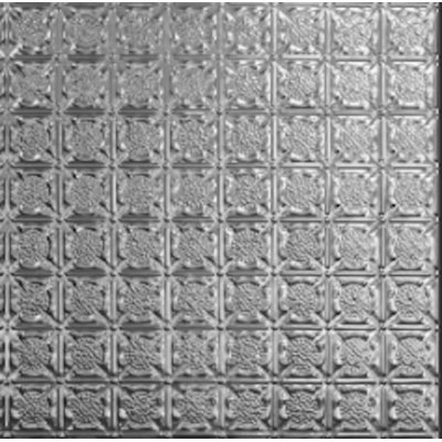 23.75'' L x 23.75'' W Tin Drop-In Ceiling Tile In Silver