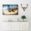 Wolves Howling in the Forest in Abstract - Wrapped Canvas-55302884