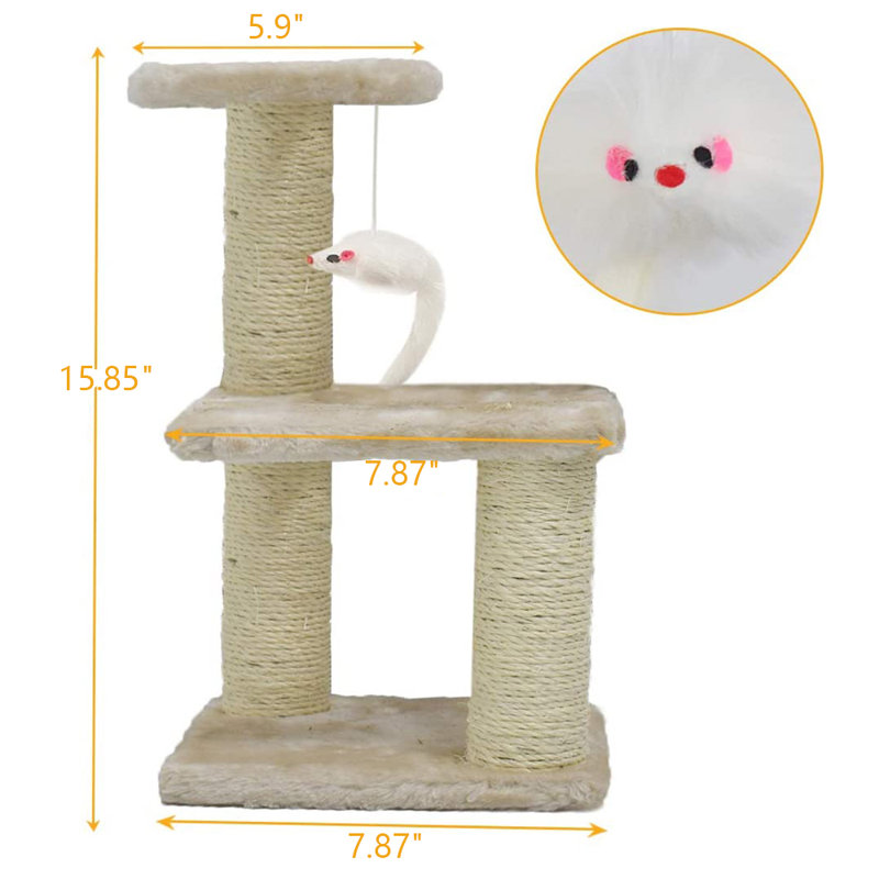 Arbre à chat 15,85 "Daemen, Blanc