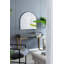 Miroir décoratif arqué 33 "x 31" avec cadre en fer-2062843376