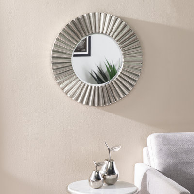 Hessmer Metal Round Wall Mirror