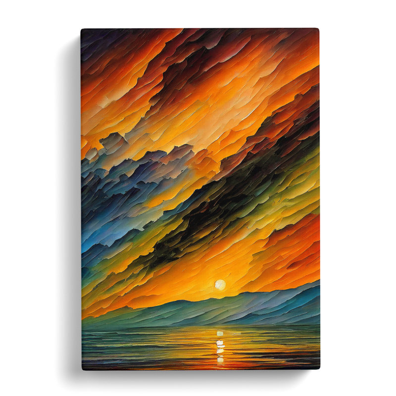 Ocean Sunrise No.2 - Wrapped Canvas, 50cm H x 35cm W x 3cm D