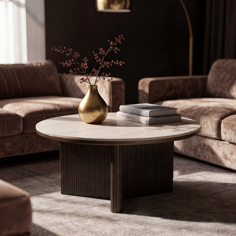 Table basse 33 po Modern, Beige