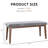 Modern Linen Upholstered Bench - 42.5" Bedroom Bench For End Of Bed-1753317459