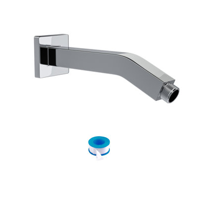 6" Wall Mounted Square Shower Arm with Flange