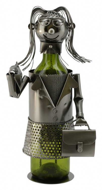 Tabletop Wine Bottle Rack in Silver