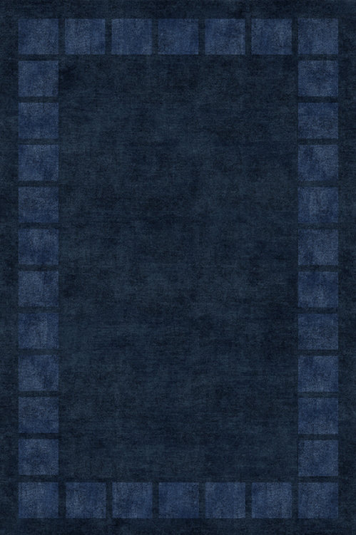 Washable Area Rugs Vintage Rug Non-Slip Low Pile Throw Soft Rugs_Blue, Rectangle 9' x 12'
