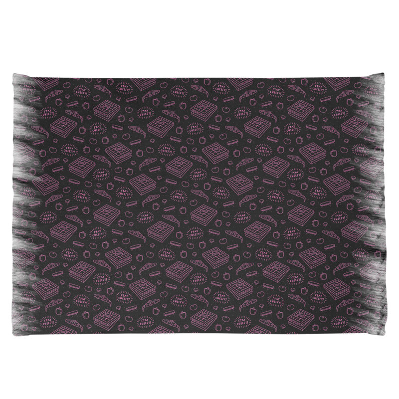 Noir pizza classique/Tapis décoratif pourpre, non