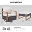 Allcot Outdoor 2-Person Seating Group With Swivel Glide Chair With Cushions-1636821526-1636821531