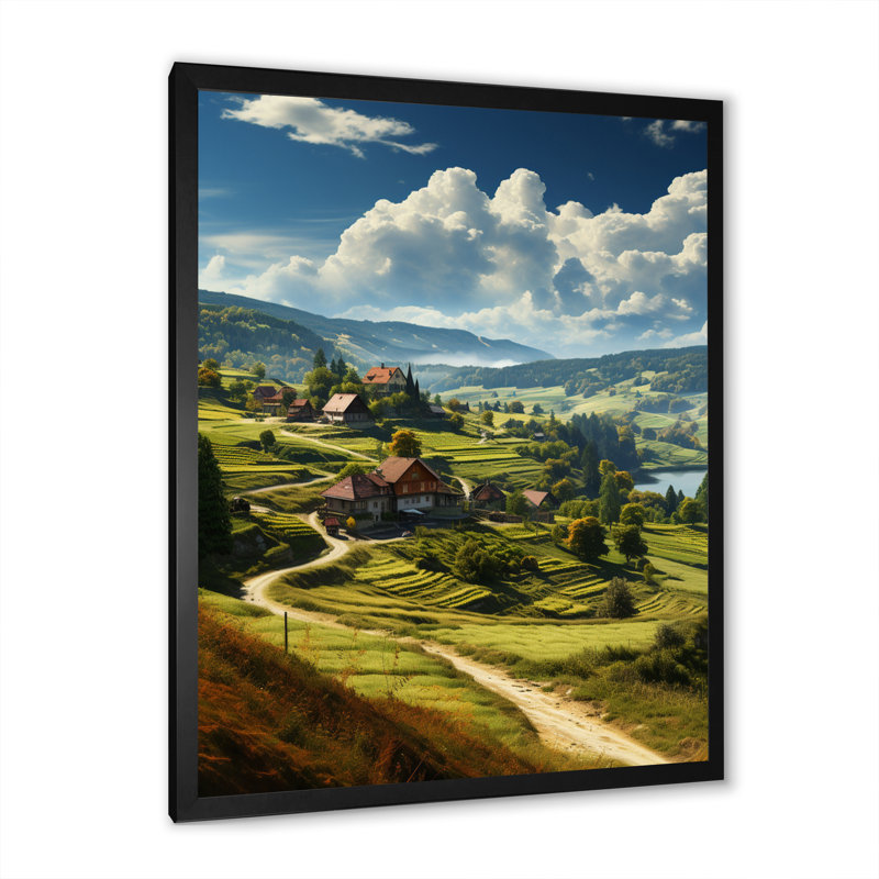 Bavumile, Allemagne, campagne allemande, champ I, H 44 po x l 34 po x P 1,5 po, Cadre photo noir