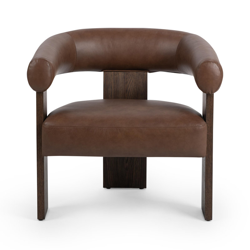 Fauteuil d'appoint en tissu Julina, Cacao Rish