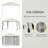 Instant Canopy Tent With Adjustable Height Steel Frame, Beige Pop-up Design For Outdoor Events And Garden Gatherings