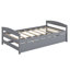 Lit plate-forme avec lit gigogne-579995209
