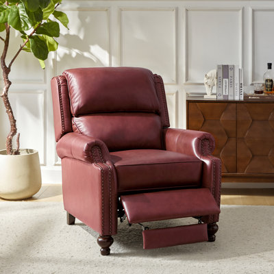 Fauteuil inclinable manuel en cuir véritable Adeesa