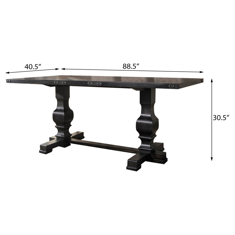 Table de salle à manger à tréteaux Ifrane