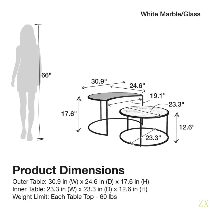 Tables basses gigognes Moon Phases
