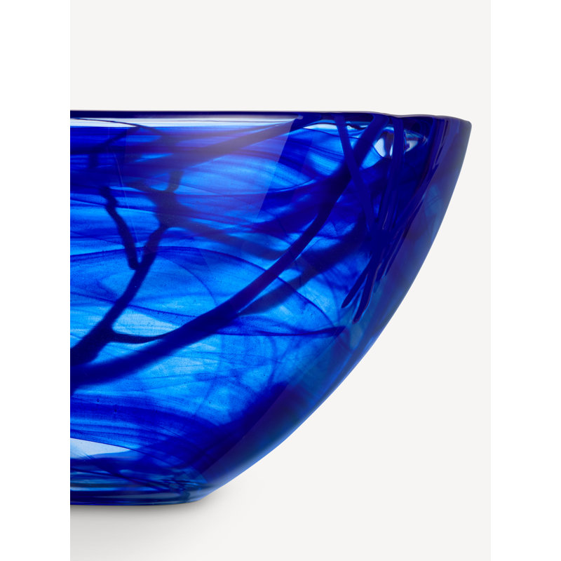 Contrast Crystal Glass Fruit Bowl, 9.1