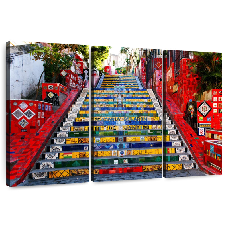Sebbie Escadaria Selaron, 32" H x 50" W