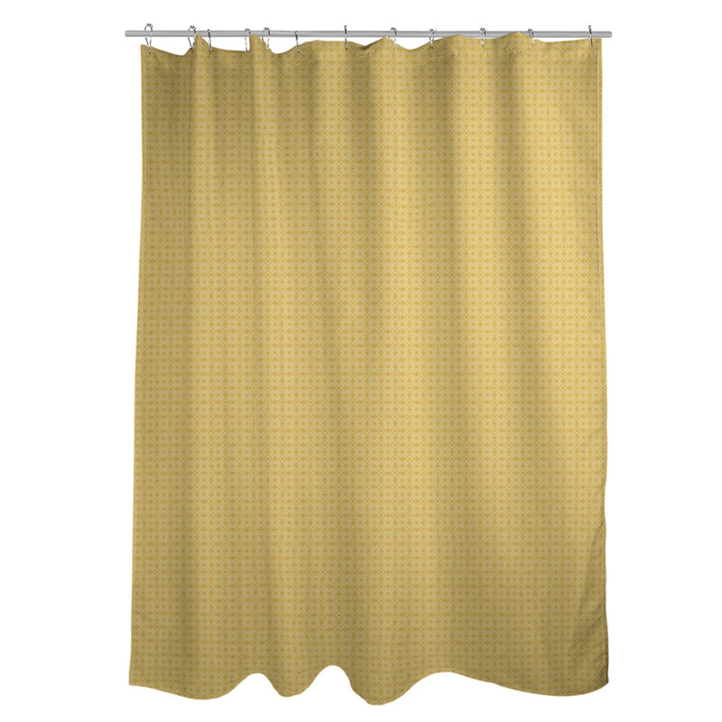 Rideau simple à deux napperons, Jaune