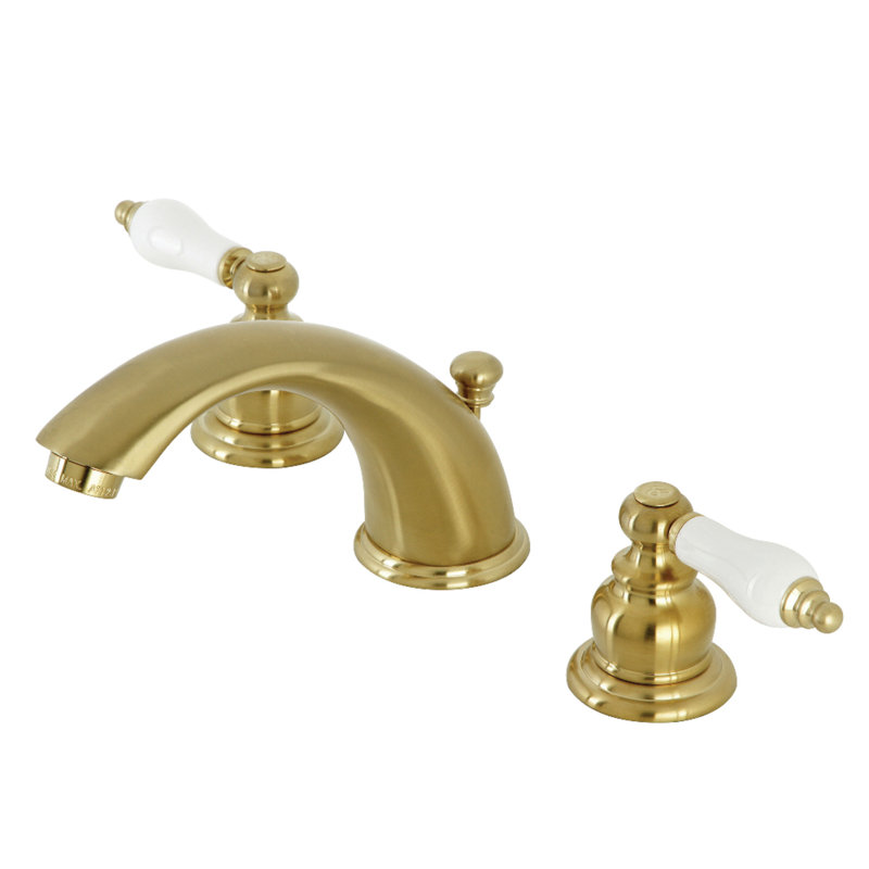 Robinet de salle de bain espacé Kingston, Laiton brossé