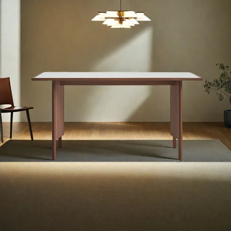 Modern rectangular simple dining table, 29.53"H x 62.99"L x 32.68"W