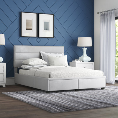 Wenger Upholstered Platform Storage Bed