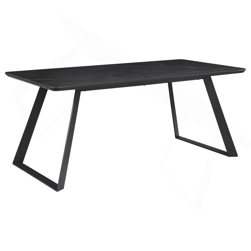 Smith Black Rectangular Ceramic Top Dining Table
