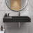 Juniper 36" Rectangular Wall Mounted Bathroom Sink with Left Basin and Counter Space - Marble Black, With Faucet Hole-1392611482-1472769662