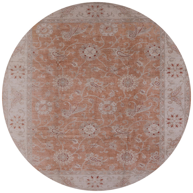 Tapis oriental rouge / brun Marlena, Rond 4 pi
