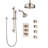 4-Spray Patterns Combo Rain Showerhead, with Body Jet Handshower in Brushed Nickel (Rough-in Valve Included)