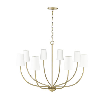 8 Light 38 In. Brushed Nickel Chandelier