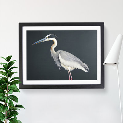 Awesome Heron Bird - Framed Print