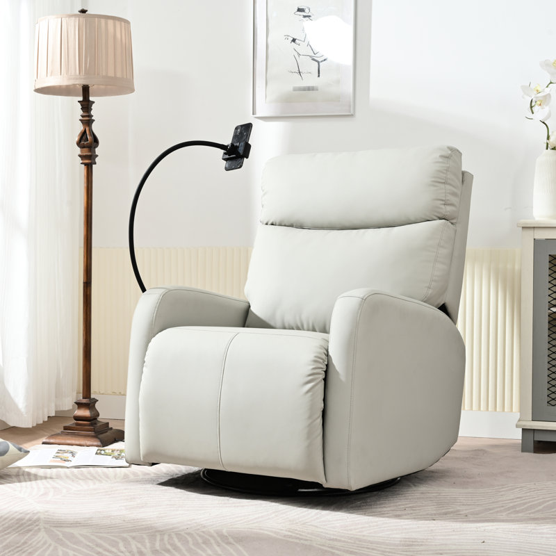 Chaise berçante pivotante 360 ° - Forme rectangulaire grise pour économiser de l'espace