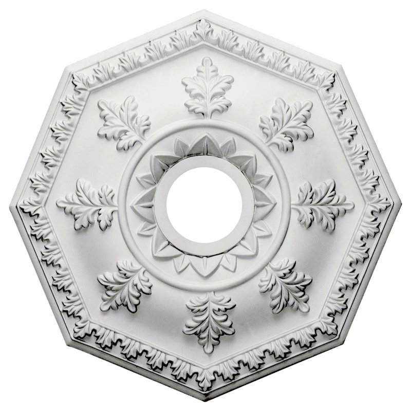 Médaillon de plafond Endurathane Nottingham, DO 18 po x P 3 1/2 po x P 1 1/2 po (convient aux auvents jusqu'à 4 5/8 po), apprêté en usine