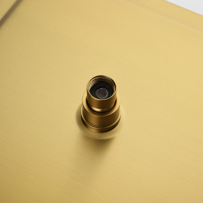 12 Inch Bathroom Luxury High Pressure Waterfall Rain Shower Head, Brushed Gold