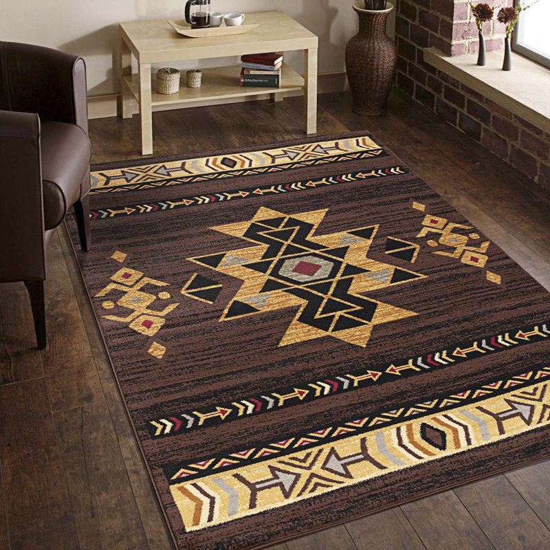 Southwest Area Rug, Stain Resistant Area Rug, Rectangle 7'10" x 10'3"