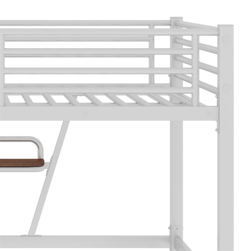 Catlyn Kids Loft Bed, Silver, Full